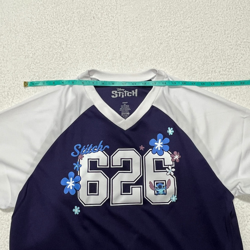 NEW!! Disney Lilo and Stitch Sports Jersey #626 Blue‎ and White - Size: M - Picture 3 of 7